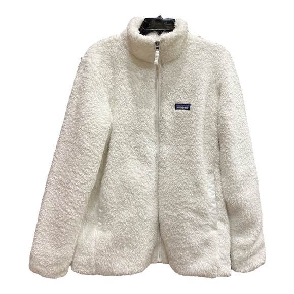 Patagonia Women's Los Gatos Fleece White Logo Jacket SZ L - Picture 4 of 16